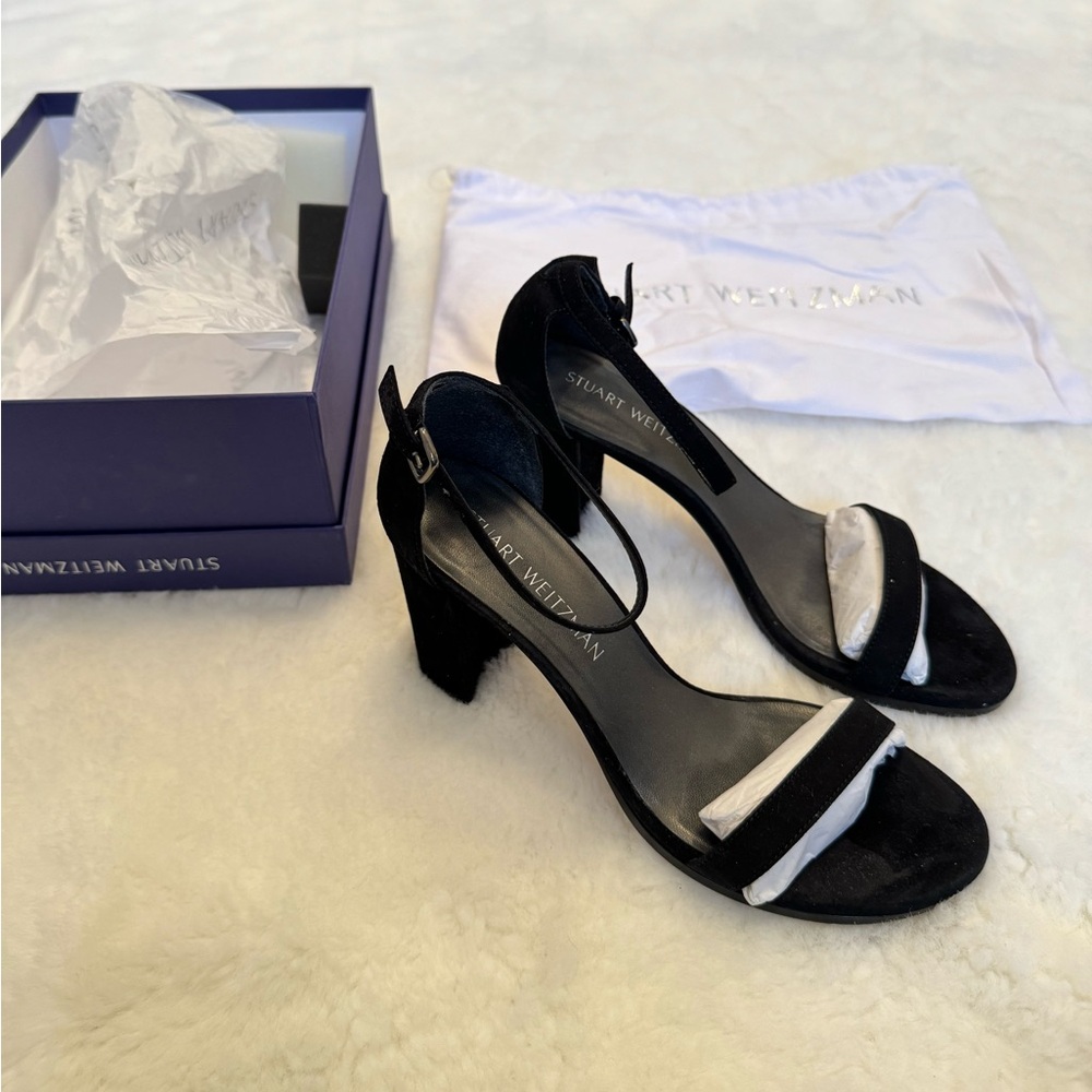 Stuart Weitzman Black Suede Heels - size 7.5